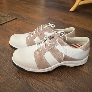 Foot Joy Tan And White Golf Shoes